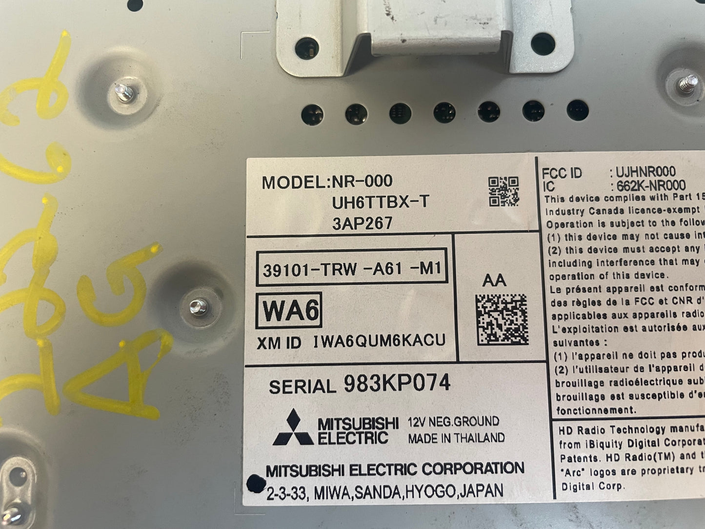 2018-2020 Honda Clarity OEM Non Navigation Audio Equipment Radio Receiver