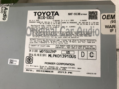 Refurbished 2014 - 2017 Lexus IS200T IS300 OEM Gracenote Navigation AM FM Single CD HD Radio Receiver P10433