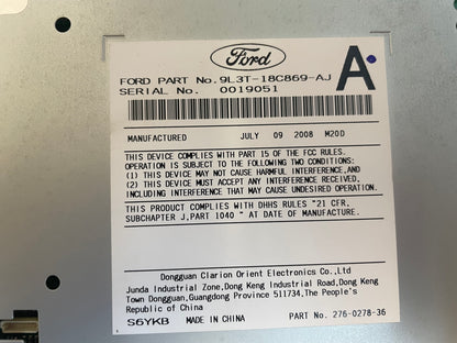 09 Ford F150 OEM Radio Receiver AM FM CD MP3 Single CD