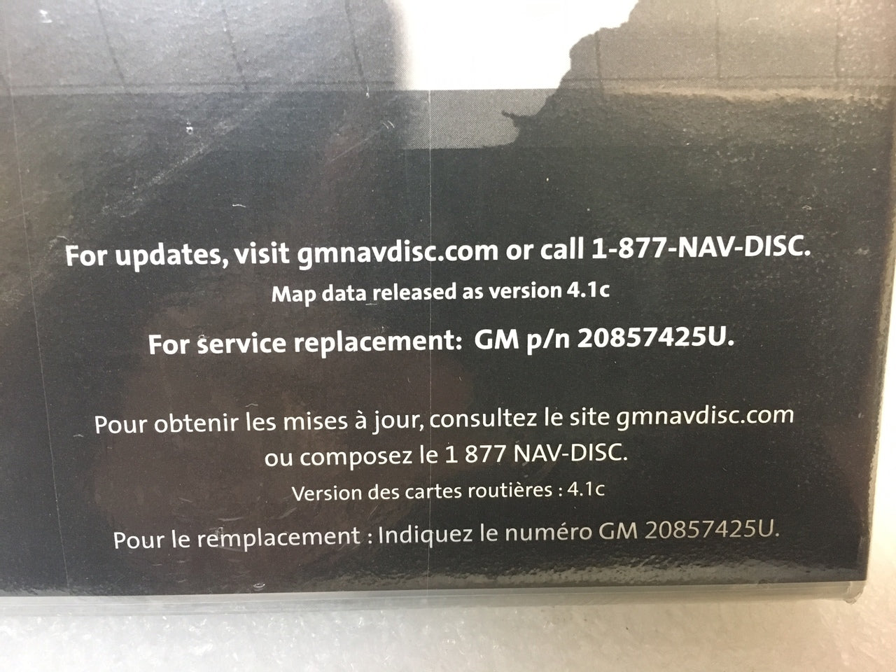 New GM Satellite Navigation System CD 20857425U Version 4.10C