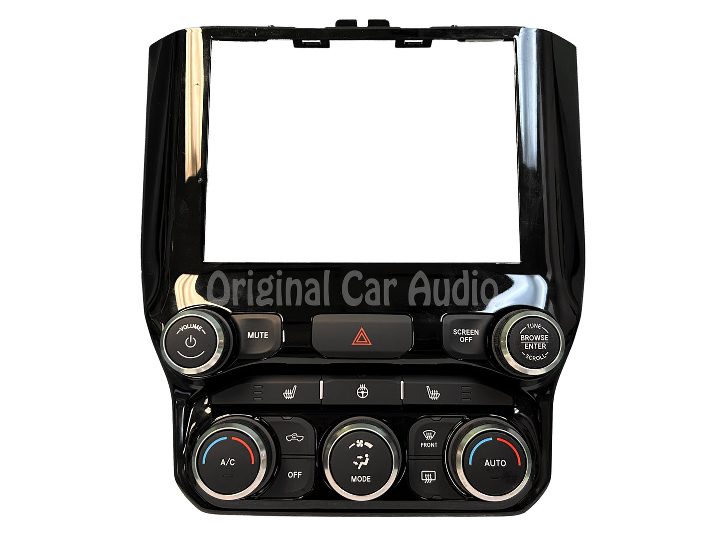 2019 - 2022 Ram 1500 OEM  A/C Heater Temperature Control 8.4" Gloss Radio Bezel Trim