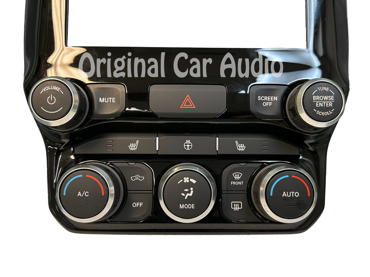2019 - 2022 Ram 1500 OEM  A/C Heater Temperature Control 8.4" Gloss Radio Bezel Trim