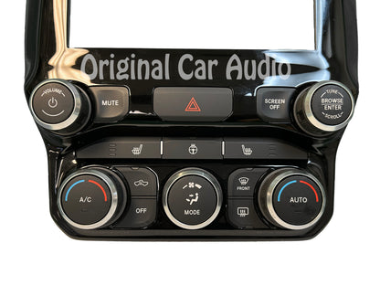 2019 - 2022 Ram 1500 OEM  A/C Heater Temperature Control 8.4" Gloss Radio Bezel Trim