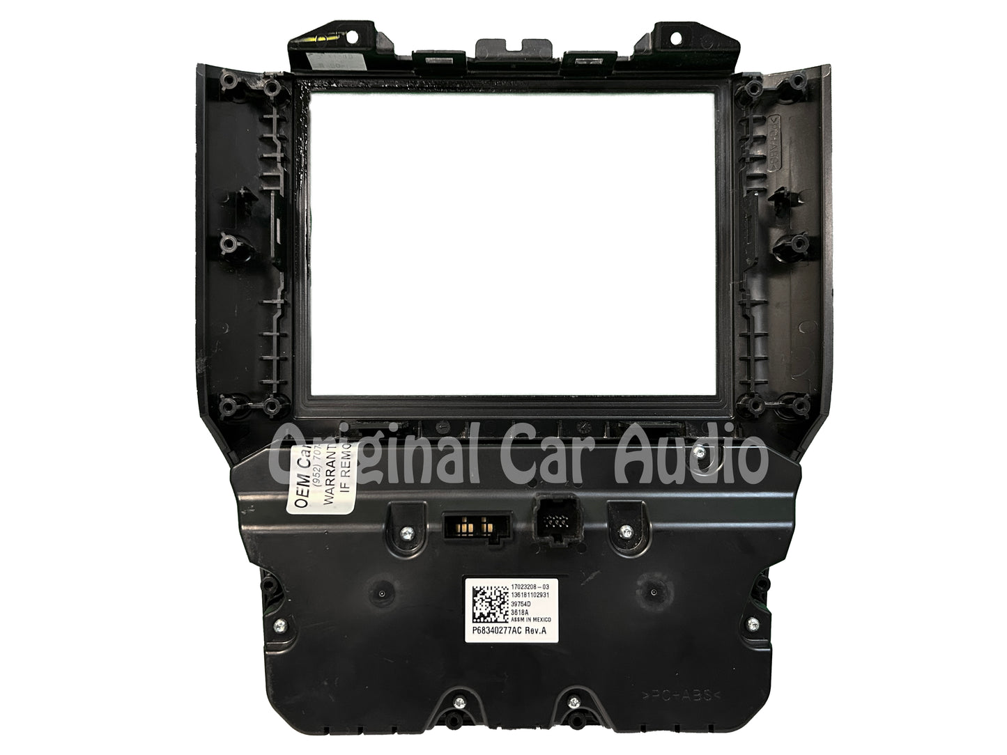 2019 - 2022 Ram 1500 OEM  A/C Heater Temperature Control 8.4" Gloss Radio Bezel Trim