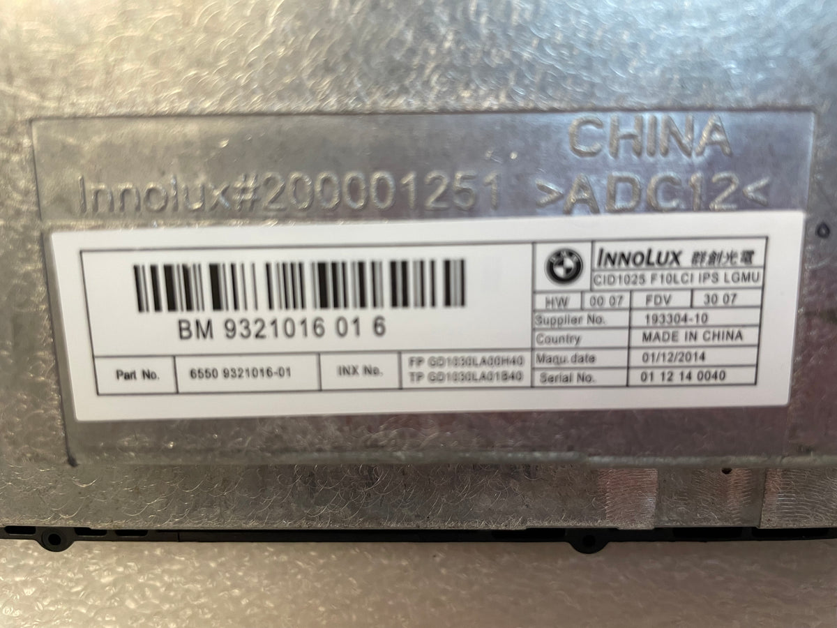 NEW BMW 5 Series Central Information Display Screen 10.25"