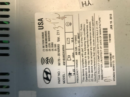 2011 - 2015 Hyundai Elantra OEM AM FM XM Radio Bluetooth CD Player 96170-3X165RA5, 961703X165RA5, 96170 3X165RA5