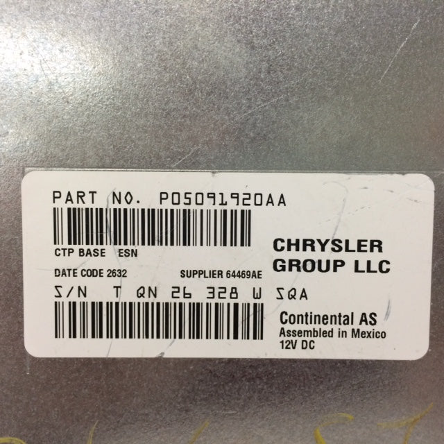 Dodge Journey AM FM DVD MP3 WMA HDD CD Player RHA 2013 13 P05091920AA