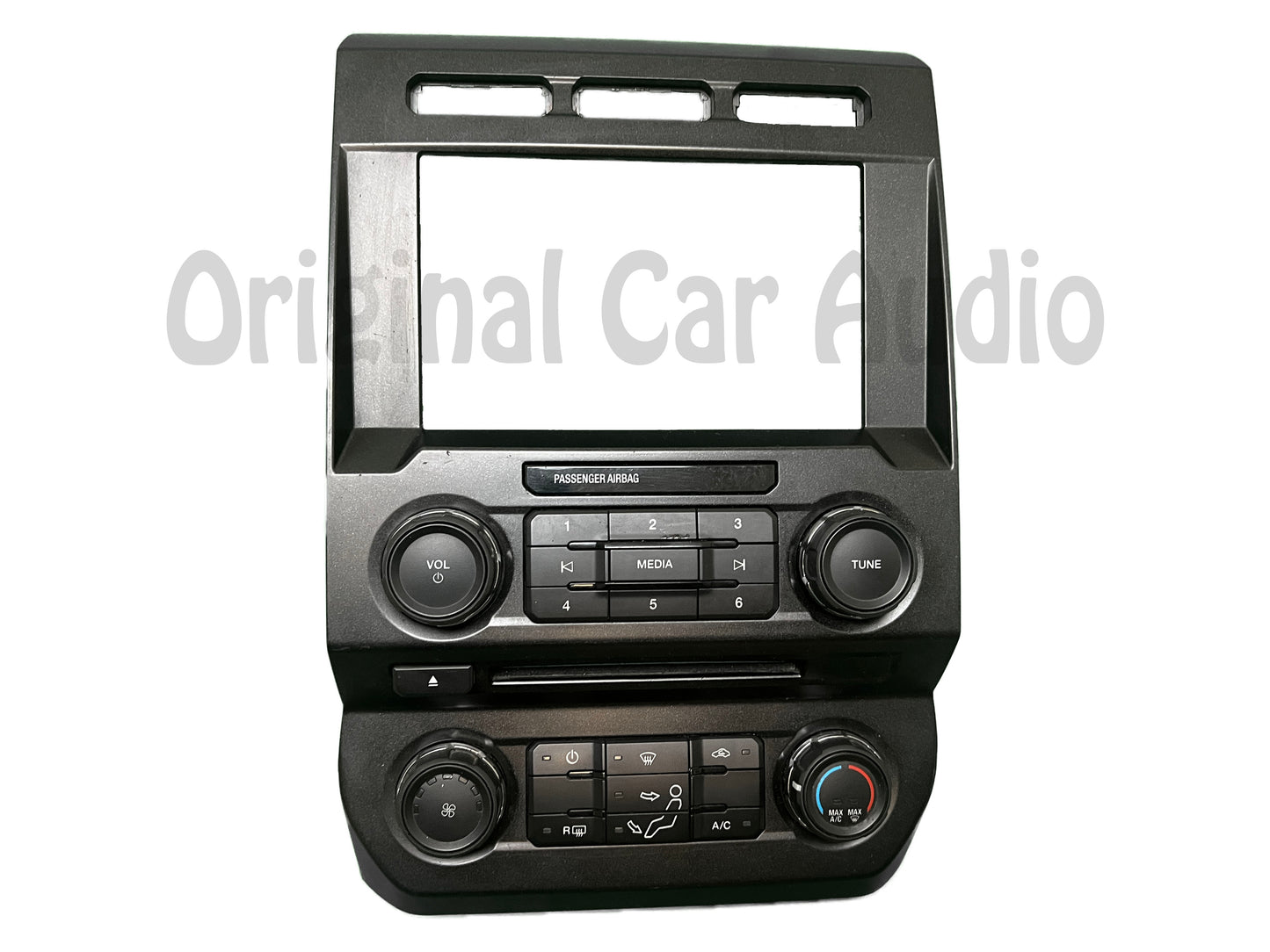 2017 - 2018 Ford F250 F350 Super Duty OEM 8" Radio Manual Climate Control Panel No Seat Options BEZEL ONLY