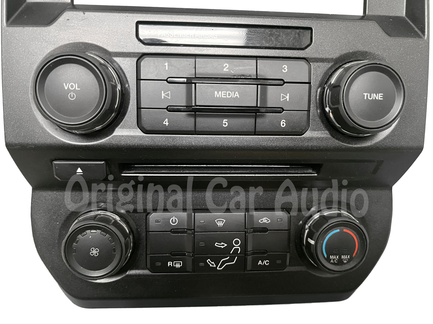 2017 - 2018 Ford F250 F350 Super Duty OEM 8" Radio Manual Climate Control Panel No Seat Options BEZEL ONLY
