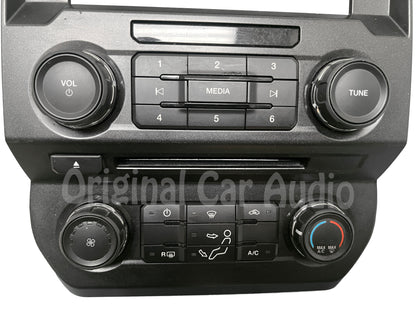 2017 - 2018 Ford F250 F350 Super Duty OEM 8" Radio Manual Climate Control Panel No Seat Options BEZEL ONLY