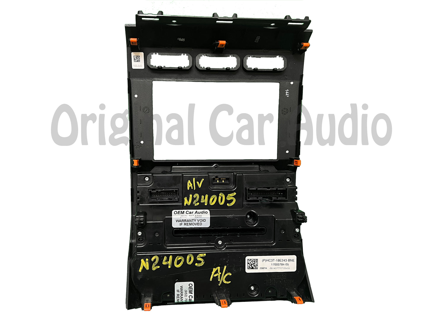2017 - 2018 Ford F250 F350 Super Duty OEM 8" Radio Manual Climate Control Panel No Seat Options BEZEL ONLY