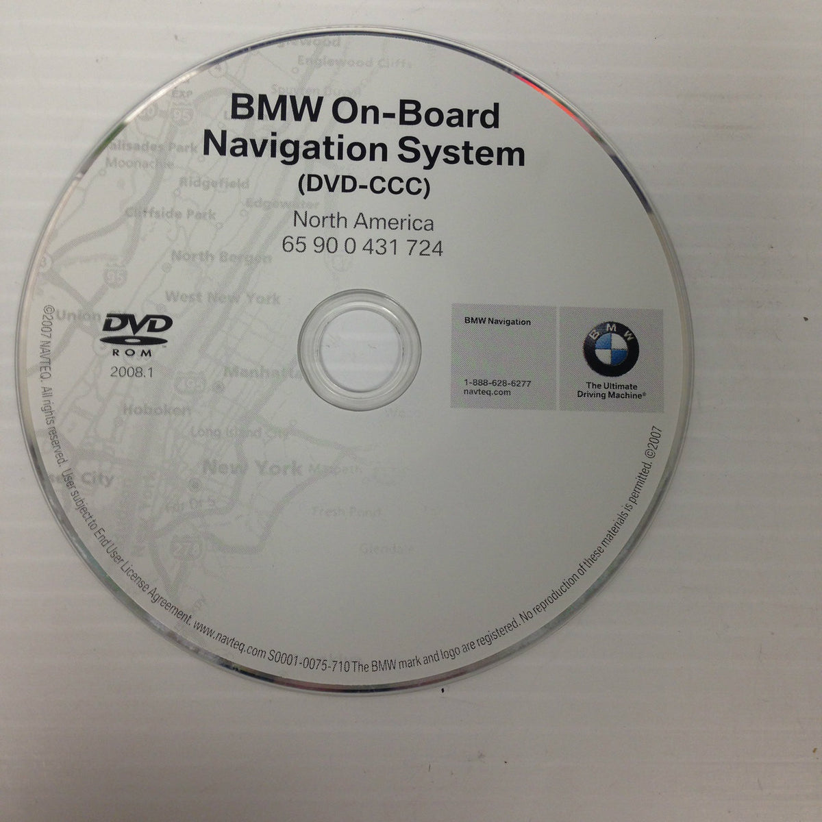 BMW On-Board Navigation System 65 90 0 431 724 Ver. 2008.1