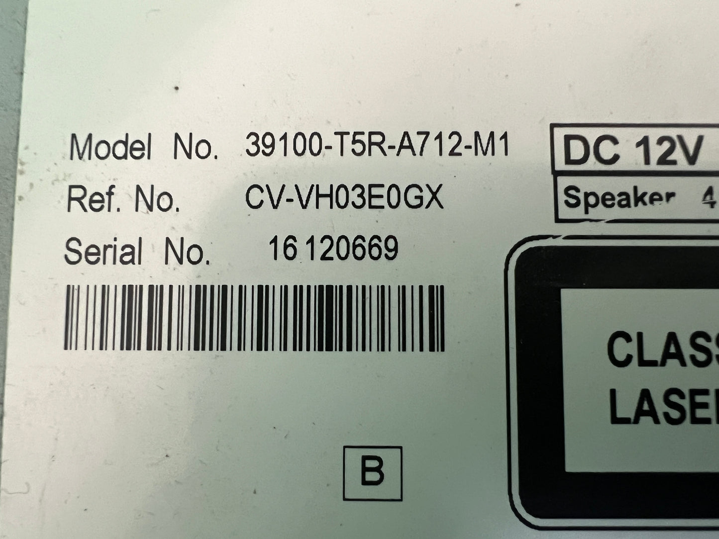 2015 - 2019 Honda Fit OEM Single CD AM FM Bluetooth Display Multi Media Radio Receiver