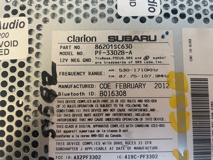2013 Subaru Forester OEM AM FM Radio MP3 Player Single-Disc CD Player