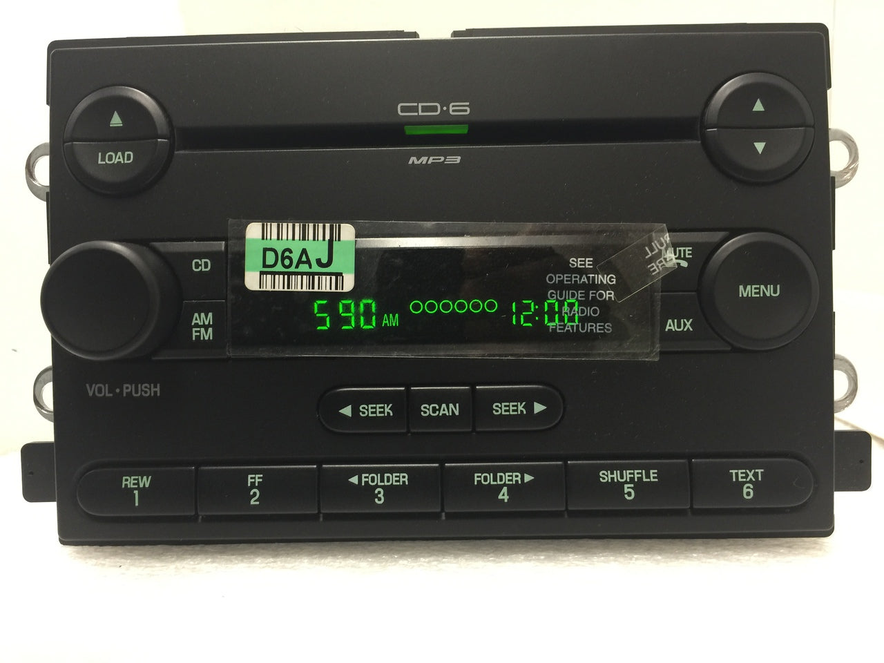 Re-manufactured 2005 - 2007 Ford F-150 Freestyle Mustang AM FM Radio MP3 6 Disc CD Changer