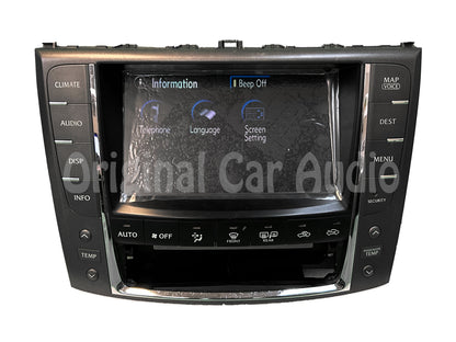 Refurbished 2009 Lexus IS350 OEM Navigation Radio AM FM Display Screen WITHOUT Clock Display