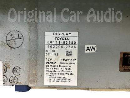 Refurbished 2009 Lexus IS350 OEM Navigation Radio AM FM Display Screen WITHOUT Clock Display