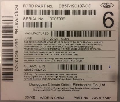 2013 Ford Explorer OEM AM FM MP3 CD Player HD Radio Receiver