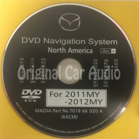 2009 2010 2011 Mazda OEM DVD Navigation System Disc A TE69 66 DZ0 A (K4238)