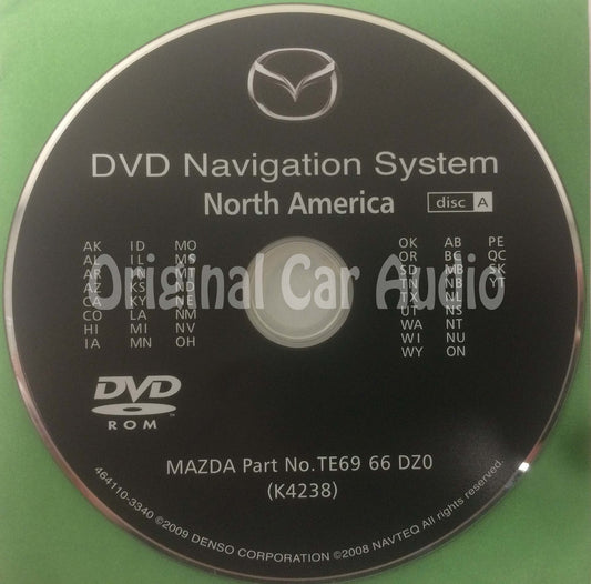 2009 2010 2011 Mazda OEM DVD Navigation System Disc A TE69 66 DZ0 (K4238)