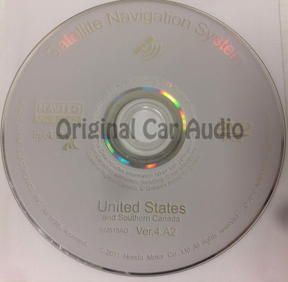 Acura Honda Satellite Navigation System GPS DVD Drive Disc BM515AO Ver. 4.A2