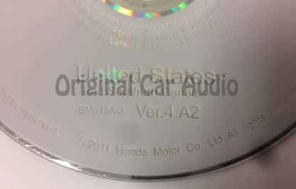 Acura Honda Satellite Navigation System GPS DVD Drive Disc BM515AO Ver. 4.A2