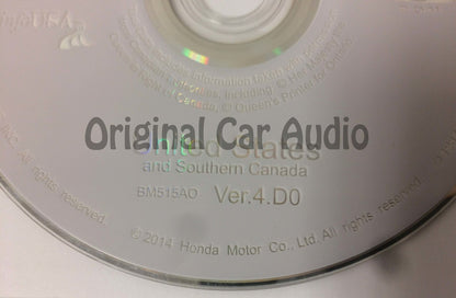 Acura Honda Satellite Navigation System GPS DVD Drive Disc BM515AO Ver. 4.D0