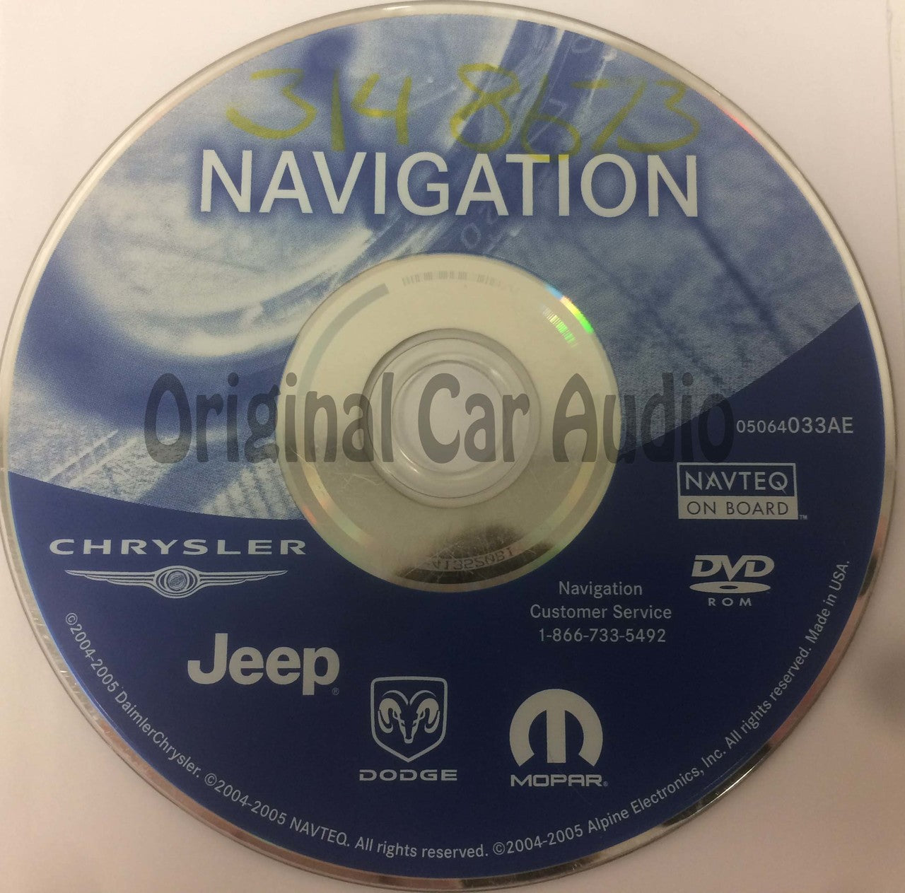 2004 - 2008 Jeep Commander Grand Cherokee Liberty OEM Navigation Map DVD 05064033AE