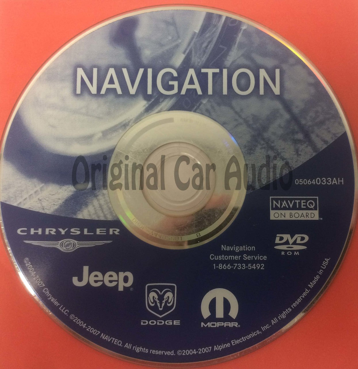 2004 - 2008 Jeep Commander Grand Cherokee Liberty OEM Navigation Map DVD 05064033AH