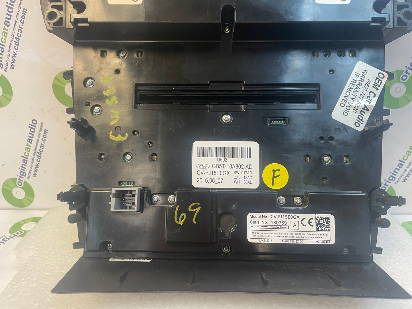 2016-2018 FORD EXPLORER RADIO CD AC CONTROL PANEL FACE PLATE ONLY OEM
