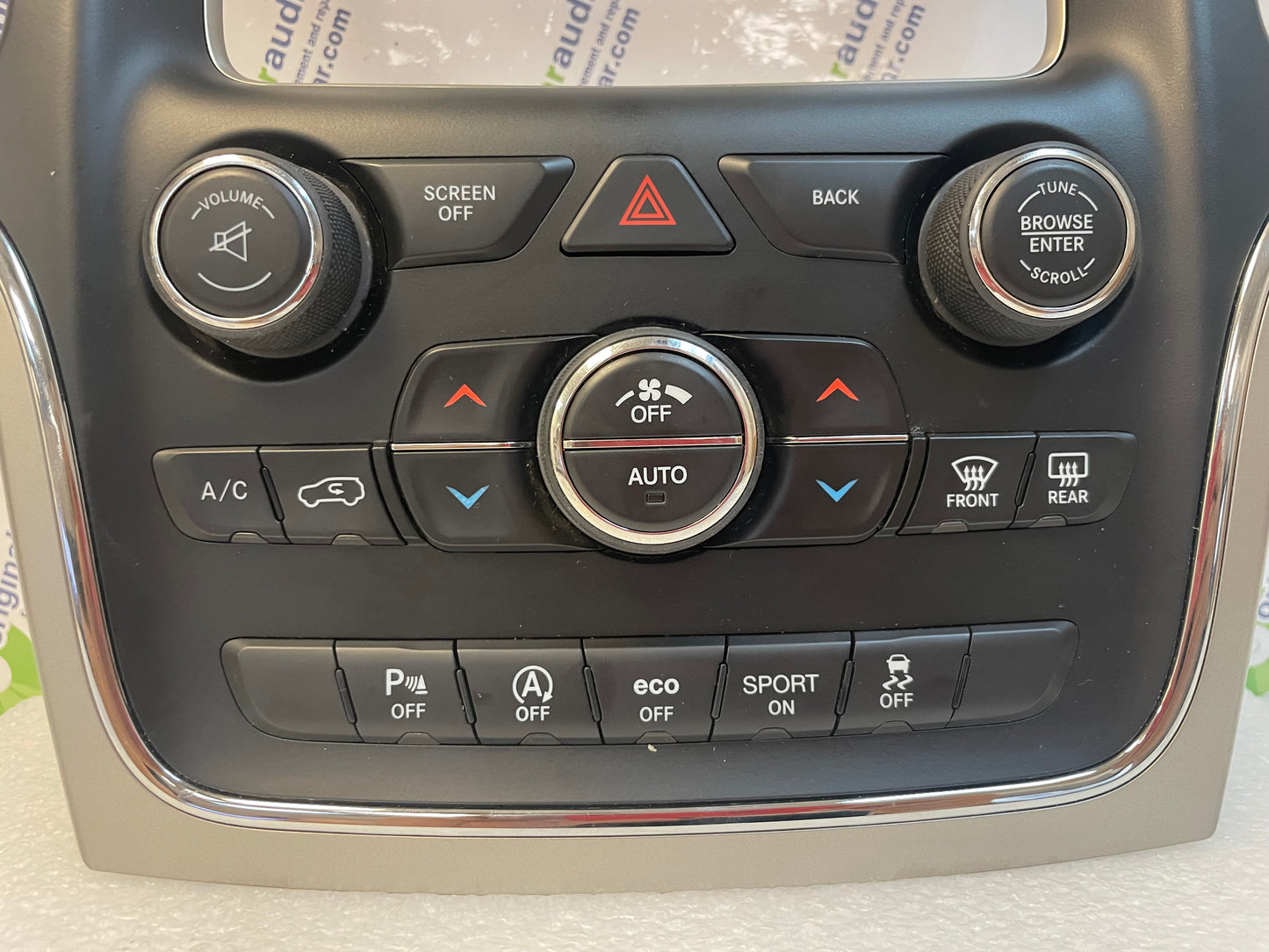 2016 - 2017 Grand Cherokee OEM Climate Control and Radio Control Panel w/ Parking Assist