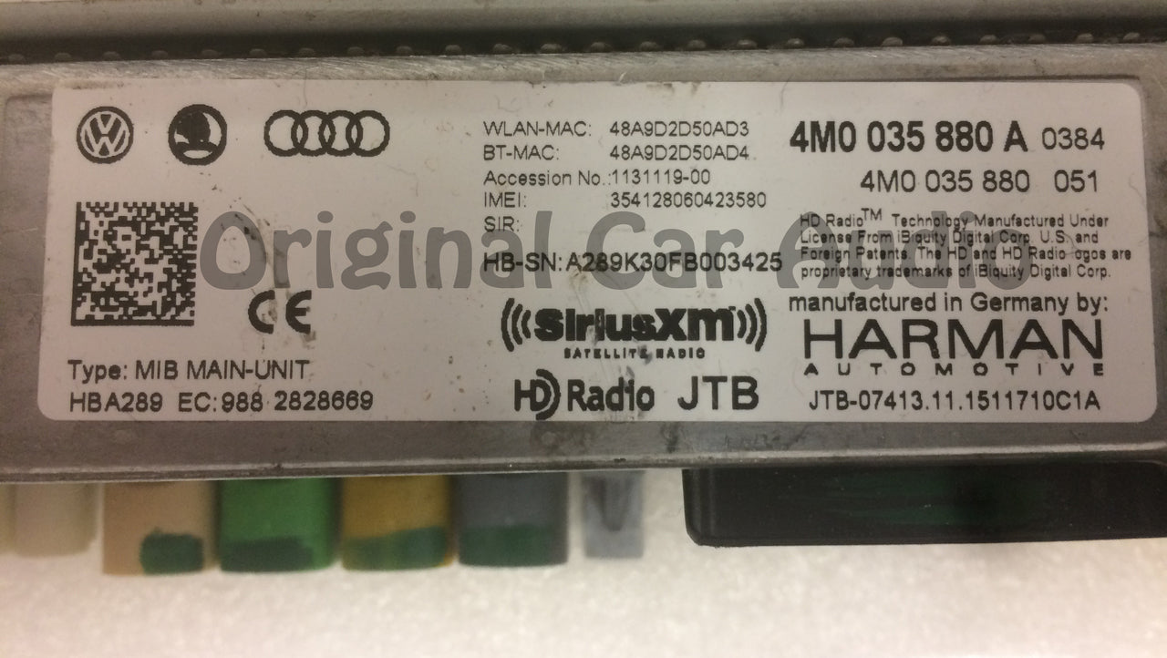 2015 2016 2017 Audi OEM Q7 Multimedia SIM SD CD Player Control Unit