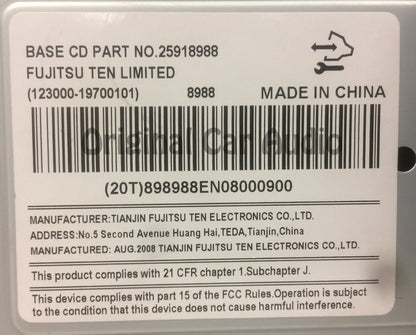 New Unlocked 2008 2009 2010 2011 Buick Lucerne OEM AM FM Radio CD Player Receiver U1C
