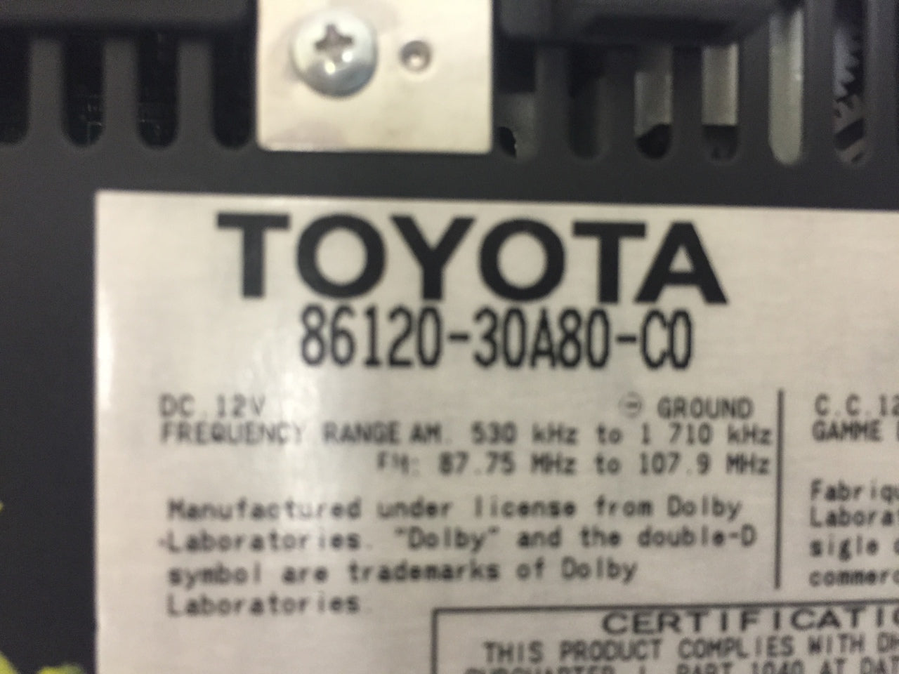 2007 Lexus GS350 GS430 OEM Navigation AM FM Radio 6 CD Player Receiver BLACK P6865, P6864, P6868