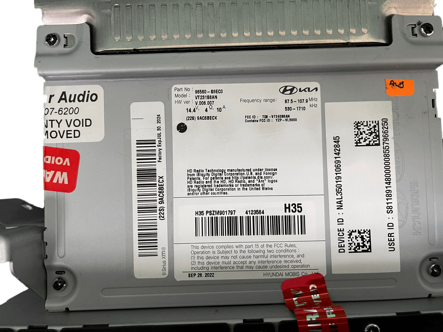 2023 - 2025 - Hyundai Palisade OEM Harman Kardon Premium Sound Touch Screen Navigation Car Play Multi Media Radio Receiver