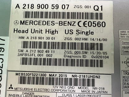 2015 - 2017 Mercedes Benz OEM Command Navigation Multi Media Radio Receiver