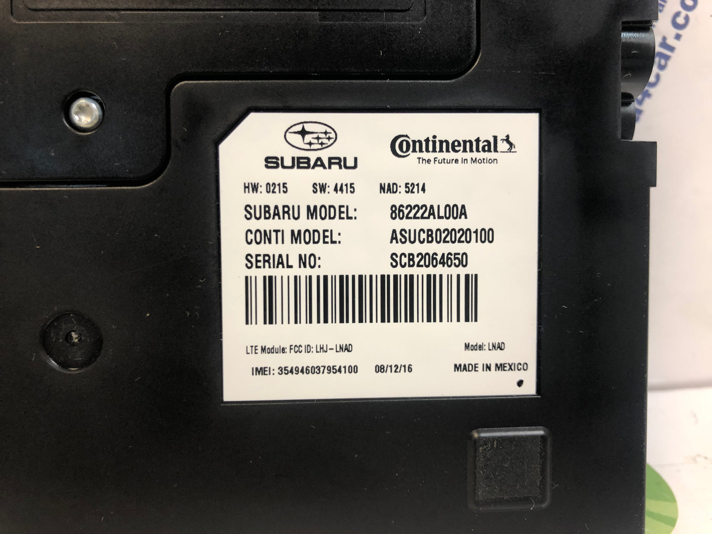 2016-2019 Subaru Legacy Outback OEM Bluetooth Communication Control Module