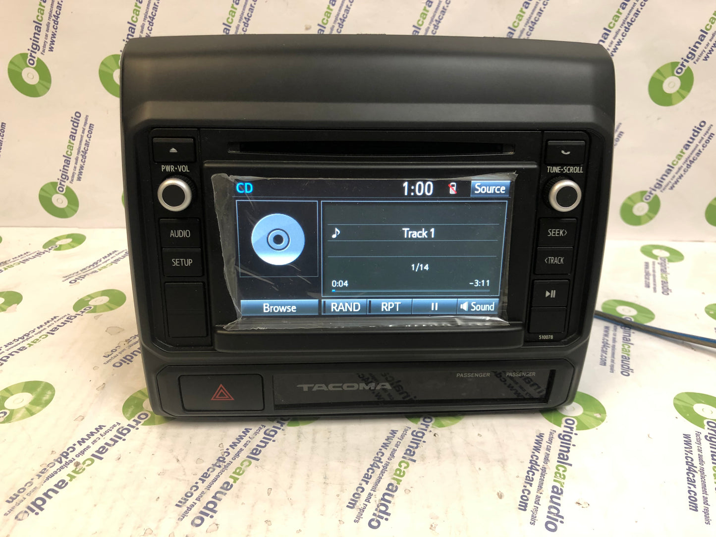 Reman 2014 - 2019 Toyota Tacoma OEM Factory AM FM Radio MP3 Bluetooth CD Player Receiver with Bezel
