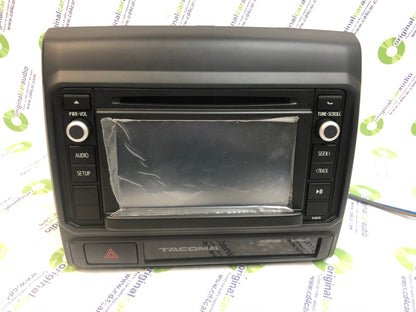 Reman 2014 - 2019 Toyota Tacoma OEM Factory AM FM Radio MP3 Bluetooth CD Player Receiver with Bezel
