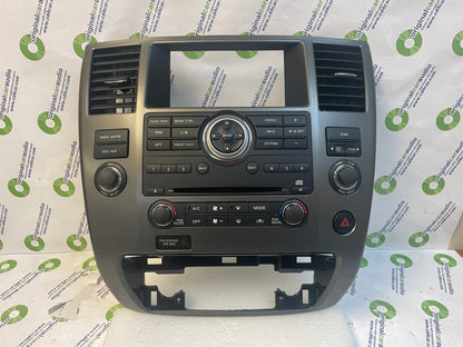 2017 - 2020 Nissan Armada OEM AM FM Radio Climate Control Panel Bezel Only