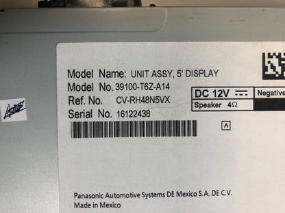 2016 - 2019 Honda Ridgeline OEM AM FM Radio Display Screen Media Receiver