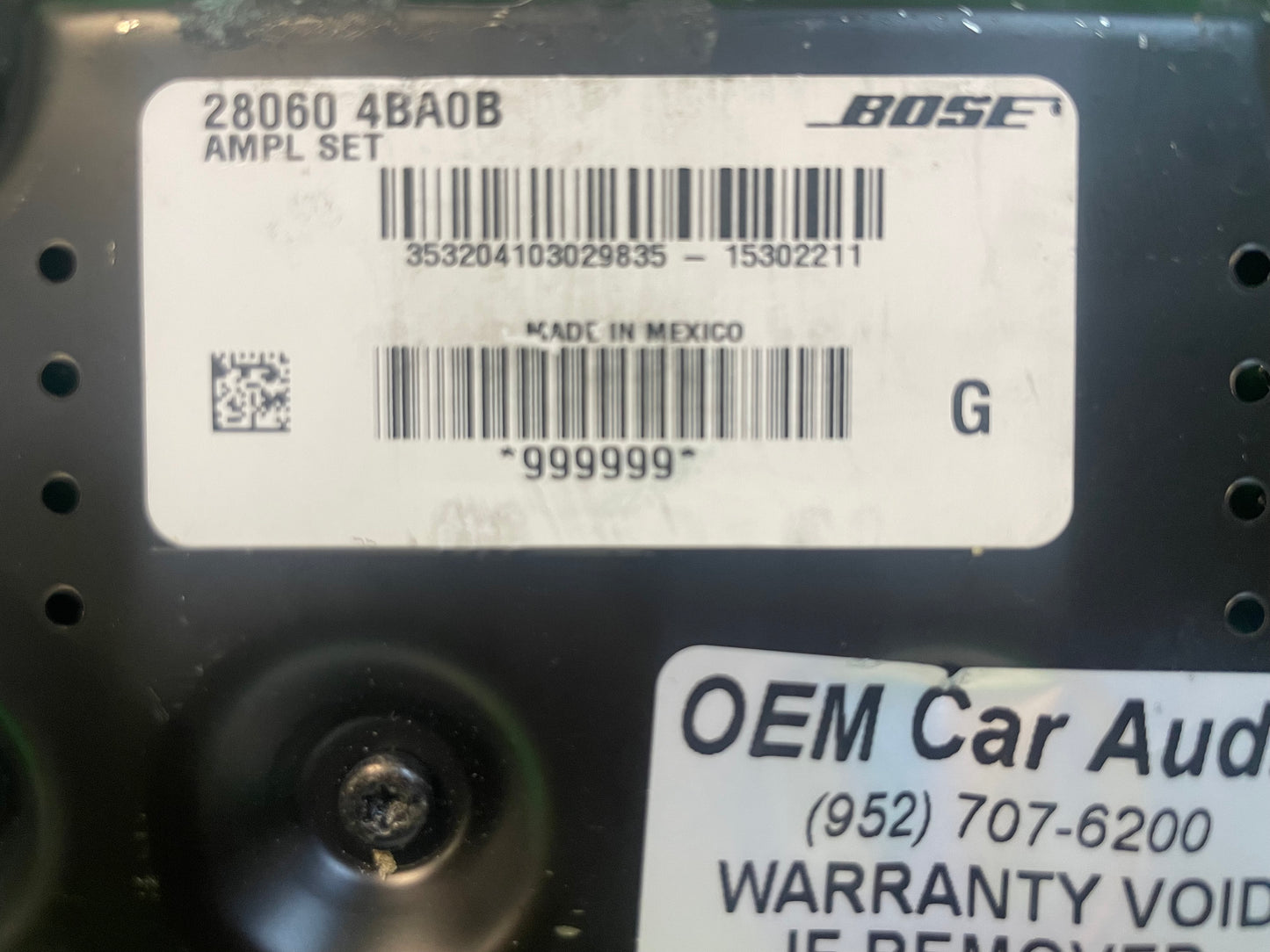 2015 - 2017 Nissan Rogue OEM BOSE AMP AUDIO RADIO AMPLIFIER