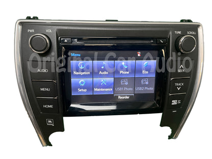 2015 - 2017 Toyota Camry OEM JBL Green Edge Premium Sound AM FM Touch Screen GPS Navigation Radio Receiver 510051