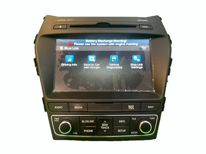 Reman 2017 - 2019 Hyundai Santa Fe OEM Navigation Bluelink HD Radio XM AM FM CD Player
