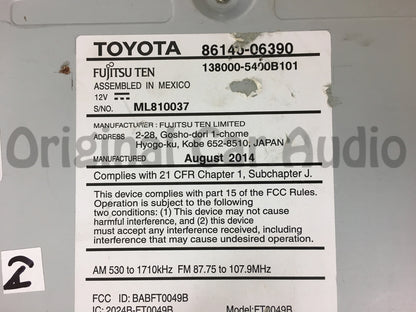 2015 - 2016 Toyota Camry OEM Touch Screen Display AM FM Radio Receiver 100366