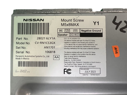 2023 - 2026 Nissan Sentra OEM Multi Media Touch Screen Bluetooth Radio Receiver