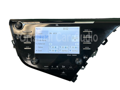 2018 - 2020 Toyota Camry OEM Navigation GPS JBL 8" Touchscreen Display Gracenote Entune AM FM HD Radio