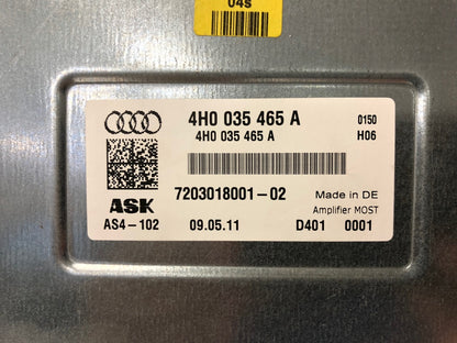 NEW 11 12 13 14 AUDI A8 S8 OEM BANG & OLUFSEN Amplifier 4H0 035 465 A
