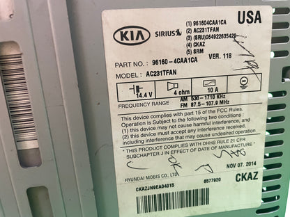 Reman 2014 - 2016 Kia Optima OEM AM FM XM HD Radio Infinity Sound CD Player