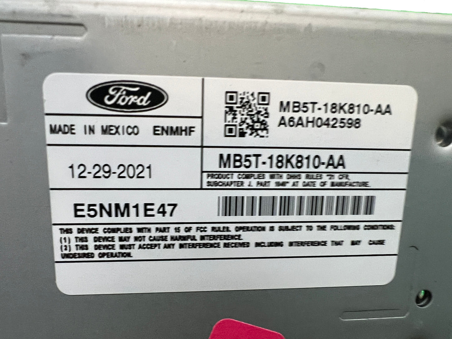 2019 - 2024 Ford Explorer OEM Multi Media AM FM SAT XM Audio Control Module ACM Radio Receiver - Analog